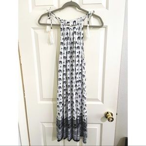 Elephant print trapeze dress szL EUC🐘